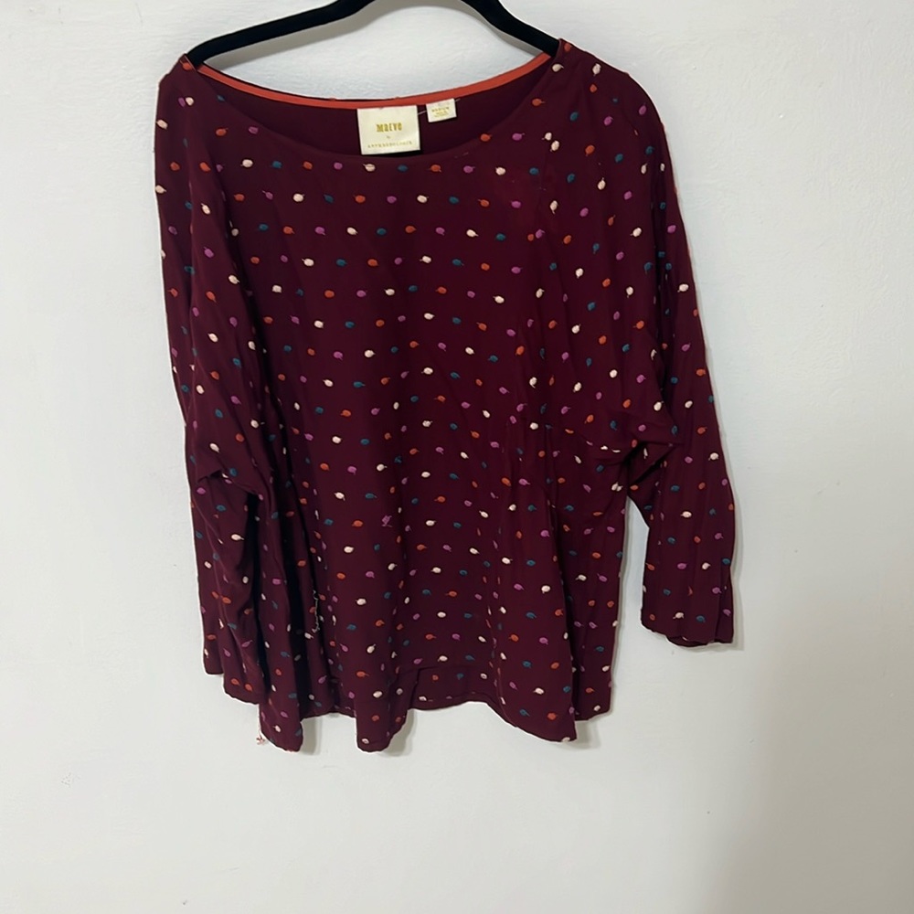Anthropologie embroidered blouse